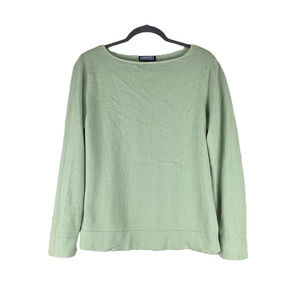 Lands' End 100% CASHMERE Boatneck Sweater MEDIUM